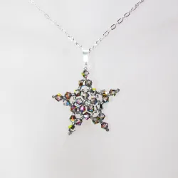 Pendant 45cm - Pavo-Silver Chain - Pendant 45cm - Laiton argenté
